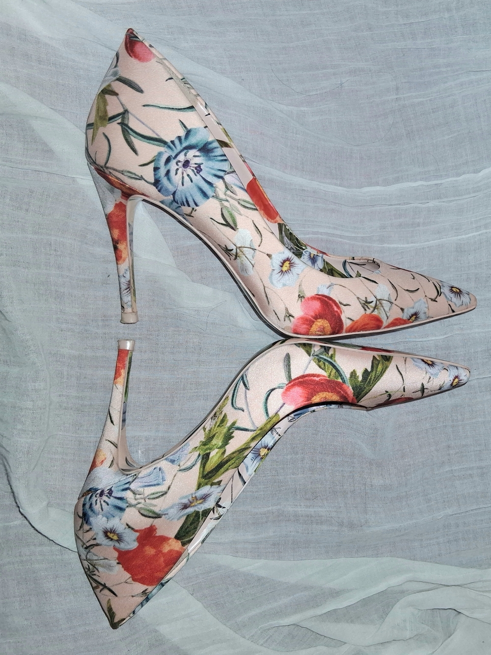 Aldo Blush Pink Floral Pointed-Toe Pumps - Picture 4 of 7